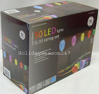 GE 50 Color Effect Changing Light Show LED G 35 String Set Christmas 