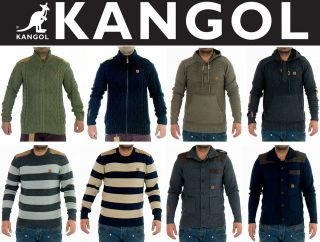 Mens Boys Kangol Designer Knitwear Top Hoodie Cardigan Jumper 