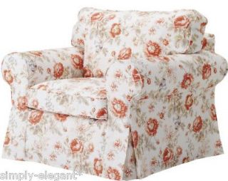 Ikea EKTORP Chair Cover Armchair removable Slipcover floral Byvik 