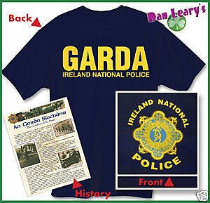 IRELAND POLICE DEPT. GARDA IRISH T SHIRT/LARGE/​BNWT