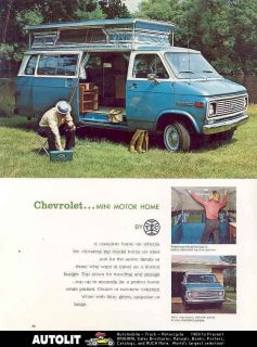 1972 ? TEC Chevrolet Mini MotorHome Van Camper Brochure