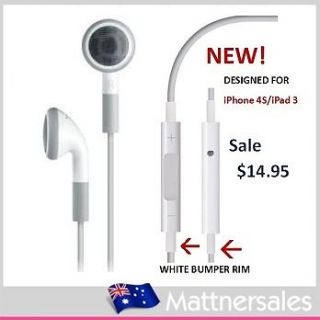 New Design HEADPHONES EARPHONES with MIC & REMOTE for APPLE iPhone 4S 
