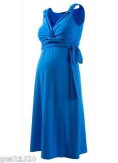 NWT Isabella Oliver UK Gorgeous Maternity Empire Wrap Dress Sexy Azure 