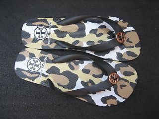 Tory Burch Sandals Flip Flops Reva Flats Leopard Print Sz 10   *Brand 