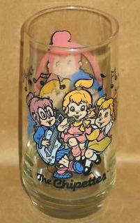 1985 Hardees The Chipmunks Promo Glass The CHIPETTES