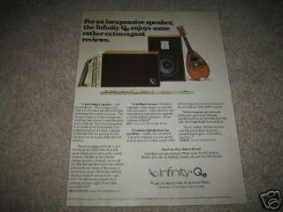 Newly listed Infinity Qe Speaker AD from 1979,color,Art​icle, EMIT