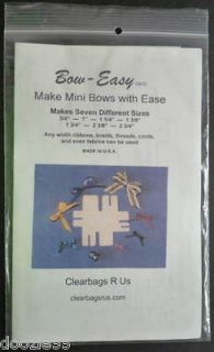 Bow Easy Mini Portable Bow Maker Template Makes 7 Different Sizes of 