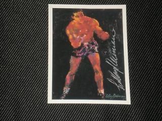 1991 KAYO BOXING JOE LOUIS CARD SIGNED BY LEROY NEIMAN