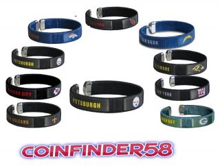 NFL Fan Band Cuff Bracelet Assorted Tea​ms
