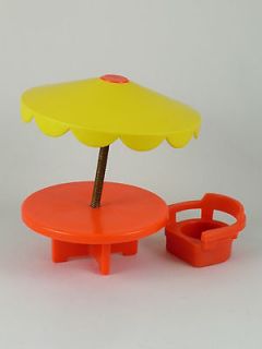   Fisher Price Little People Umbrella Table & Chair from Camper Set 994