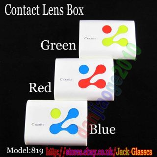 Concision Design Unisex Mini Mirror Contact Lens Lenses Box Case 