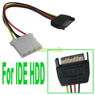 15 Pin SATA Male to 4 P Female Power Cable for IDE HDD