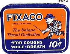 vintage 1920s fixaco cough drops tin  9