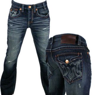 MEK Denim Jeans Mens OAXACA DARK blue Slim bootcut M1OAX4X4