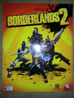 RARE BORDERLANDS 2 PROMOTIONAL POSTER XBOX 360 PLAYSTATION 3 PC FREE 