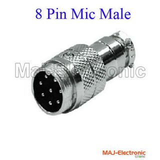 Pcs 8 Pin Male Microphone Jack Connector CB HAM Radio