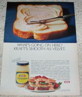 1968 ad kraft mayo fiesta egg turkey sandwich recipe ad