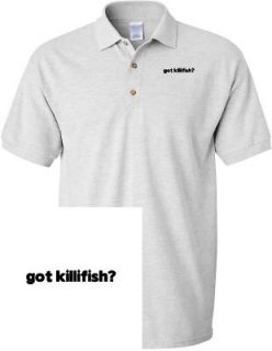 GOT KILLIFISH? FISH SOCCER GOLF EMBROIDERED EMBROIDERY POLO SHIRT