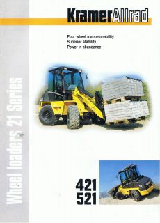 Kramer Allrad 421 / 521 Wheeled Loader Construction brochure 2000s