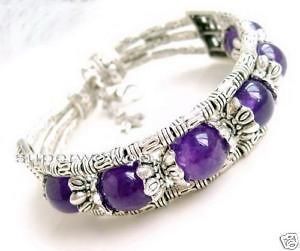 Tibetan Jewelry Handmade purple jade Bracelet