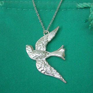 N176 HOTSALE SILVER PLATED Swallow PENDANT NECKLACE