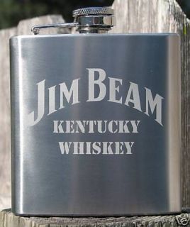 Jim Beam Stainless Flask Best Man Groomsman Gift