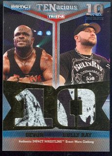TNA WWE DEVON & BULLY RAY DUDLEYS DUAL EVENT CLOTHING WRESTLING CARD 