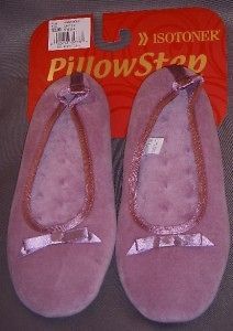 ORCHID Velor Isotoner Ballet Slippers Pillowstep NEW