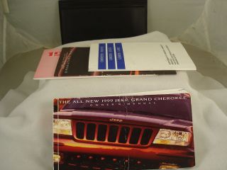 1999 JEEP GRAND CHEROKE OWNERS MANUAL & ORIGINAL FOLDER WITH EXTRAS 99 