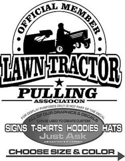 Lawn Tractor Pulling Gardner Tractor Sticker Decal 4 Window Trailer 