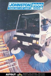 1990 Johnston 2000 Street Sweeper Truck Sales Brochure