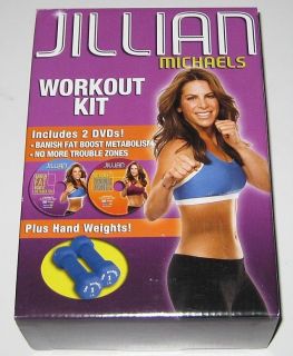 NEW JILLIAN MICHAELS WORKOUT KIT with 2 DVDS No More Trouble Zones 