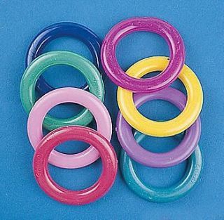 12 Pop Toss CANE RINGS Dozen Carnival Birthday Party Games NEW