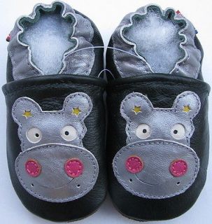 shoeszoo (carozoo) hippo dark green 6 12m soft sole leather baby shoes