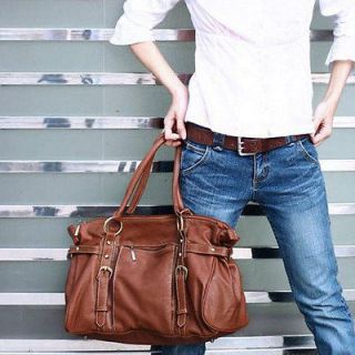   Korean Style Women Lady PU Leather Tote Shoulder Bags Handbag J