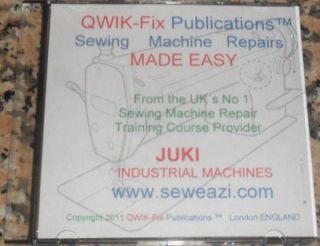 Juki 555 Industrial Sewing Machine Repairs CD in pdf format
