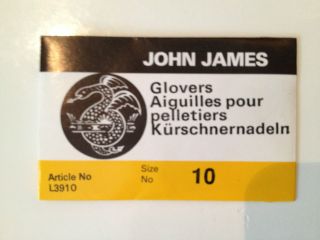 John James Glovers Needles (25pk) Sizes 1,2,3,4,5,6,7,8,10,12   Made 