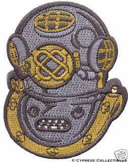 SCUBA DIVING Mark V Navy Helmet PATCH embroidered NEW iron on MK 5 