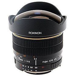 Rokinon 8mm F/3.5 Fisheye Lens for Canon T3i T3 T2i XSi XS XTi XT 