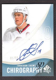 Jonathan Toews 2010 11 SP Authentic SP Chirography AUTO /50