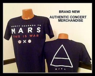 NEW THIRTY 30 SECONDS TO MARS This Is War Mens Black Auth Concert T 
