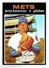 1971 TOPPS JERRY KOOSMAN NEW YORK METS CARD #335 NM  CONDITION