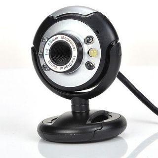 New USB 80.0M 6 LED Webcam Camera 80MP Web Cam with Mic for Desktop PC 