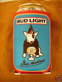 spuds mackenzie bud light beer can coolie set of 2