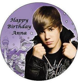 justin bieber edible icing cake image topper decoration from australia 