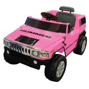  Kids Barbie Pink Electric Power Hummer SUV H2 Wheels Motorized Ride 