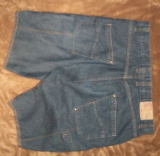 lot of 2 mens karl kani blue jean shorts 40 w x 15 l