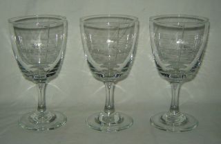set of 3 clear glass irish coffee stemmed glasses time