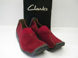 clarks ladies wallabees thalia red suede more options shoe size