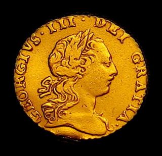 Rare 1762 British Quarter Guinea George III 1 Year Type NICE DETAIL 